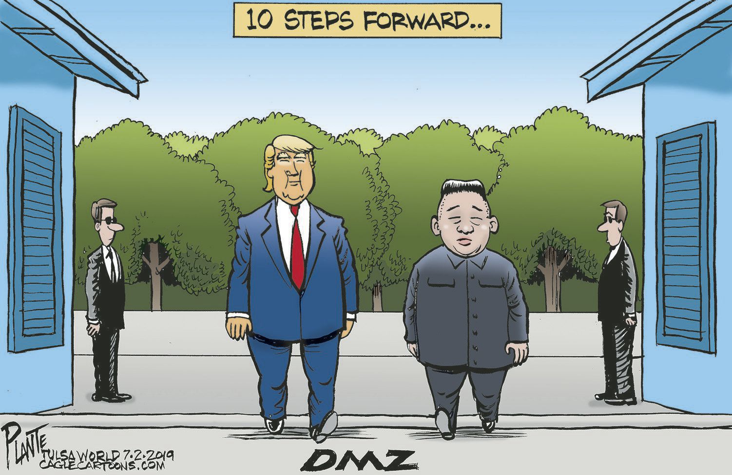Bruce Plante Cartoon: Trump and the DMZ